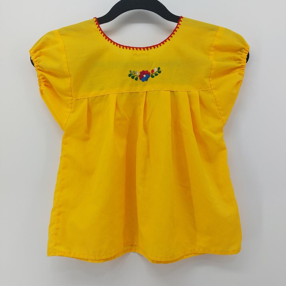 Miguel Clothing Mexican Yellow Mexico Top shirt Campesina 4 - Picture 2 of 14